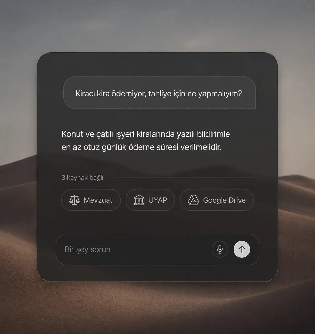 Yeldan Legal ecosystem screen: chat grounded in legislation, case law and your files
